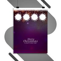 Abstrakt Glad julfestival färgstark broschyr vektor