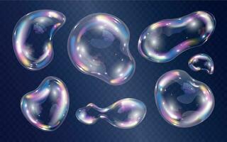 vatten bubblor set vektor