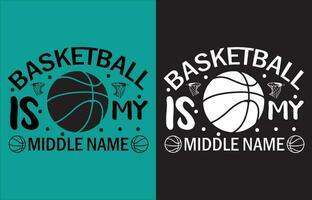 Basketball ist meine Mitte Name t Hemd Design vektor