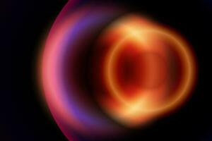 cirkulär glöd med hastighet rörelse. neon cirkel. vektor ljus effekt abstrakt bakgrund med de ringa i orange och rosa Färg. 3d. lysande illustration.