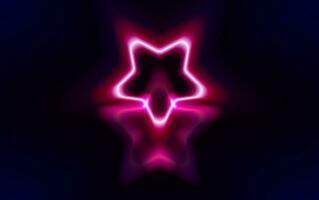 abstrakt Star Illustration mit Neon- Stil auf dunkel Hintergrund. vektor