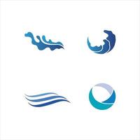 Wassertropfen Logo Vorlage Wellenvektor vektor