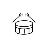 trumma linje stil ikon design vektor