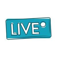 live online streamingprogram blå design vektor