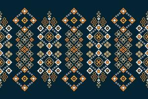 ethnisch geometrisch Stoff Muster Kreuz Stich.ikat Stickerei ethnisch orientalisch Pixel Muster Blau Hintergrund. abstrakt, vektor, illustration. Textur, Kleidung, Rahmen, Dekoration, Motive, Seide Hintergrund. vektor