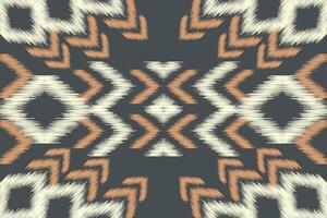 ethnisch Ikat Stoff Muster geometrisch Stil.afrikanisch Ikat Stickerei ethnisch orientalisch Muster Grün grau Hintergrund. abstrakt, Vektor, Illustration. Textur, Kleidung, Rahmen, Dekoration, Teppich, Motiv. vektor