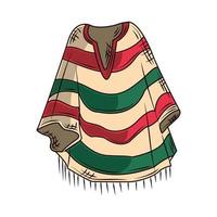 mexikansk traditionell poncho vektor