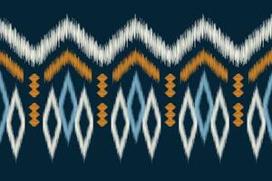 ethnisch Ikat Stoff Muster geometrisch Stil.afrikanisch Ikat Stickerei ethnisch orientalisch Muster Blau Hintergrund. abstrakt, Vektor, Illustration. Textur, Kleidung, Rahmen, Dekoration, Teppich, Motiv. vektor