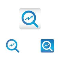 Suchsymbol mit grafischem Diagrammsymbol vektor