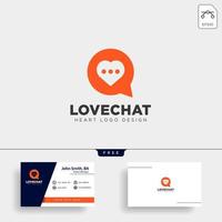 Liebe Chat einfache kreative Logo Vorlage Vektor Illustration Symbol Element isoliert Vektor illustration