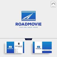 Roadmovie oder Kino negative Logo Vorlage Vektor Illustration Symbol Element isolierte Vektordatei