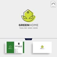 Eco Leaf Home Natur einfache Logo Vorlage Vektor Illustration Symbol Element Vektor vector