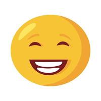 Emoji Gesicht lachen klassische flache Stilikone vektor