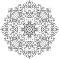 Mandala. ethnisch dekorativ Element. Hand gezeichnet Hintergrund. Islam, Arabisch, indisch, Ottomane Motive. vektor