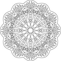 Mandala. ethnisch dekorativ Element. Hand gezeichnet Hintergrund. Islam, Arabisch, indisch, Ottomane Motive. vektor