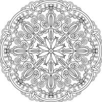 Mandala. ethnisch dekorativ Element. Hand gezeichnet Hintergrund. Islam, Arabisch, indisch, Ottomane Motive. vektor