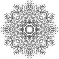 Mandala. ethnisch dekorativ Element. Hand gezeichnet Hintergrund. Islam, Arabisch, indisch, Ottomane Motive. vektor