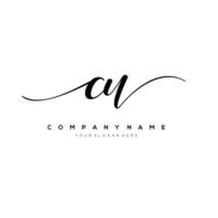 Initiale Brief cu Logo, Blume Handschrift Logo Design, Vektor Logo zum Frauen Schönheit, Salon, Massage, kosmetisch oder Spa Marke Kunst.