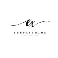 Initiale Brief Ex Logo, Blume Handschrift Logo Design, Vektor Logo zum Frauen Schönheit, Salon, Massage, kosmetisch oder Spa Marke Kunst.