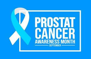 september är prostata cancer medvetenhet månad bakgrund mall. Semester begrepp. bakgrund, baner, plakat, kort, och affisch design mall med text inskrift och standard Färg. vektor