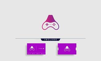 Buchstabe a Spiel Logo Design Vorlage Vektor Illustration Gamepad Symbol Element Vektor