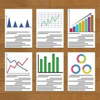 Finanzen Infografik und Analytik, Farbe Vektor Infochart von Satz, Marketing wirtschaftlich Datei Illustration