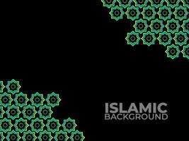 islamic design hälsning kort bakgrund mall med dekorativ detalj av islamic konst prydnad. vektor illustration