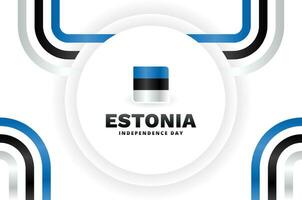 Estland Unabhängigkeit Tag feiern Design vektor
