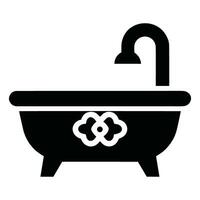 Badewanne Symbol. einfach Illustration von Badewanne Vektor Symbol