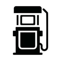 gas station ikon silhuett logotyp vektor