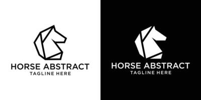 Logo Design Pferd Linie einfach abstrakt vektor