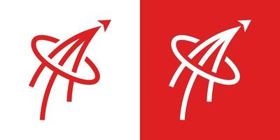 logotyp design element av resa med flygplan ikon och skapas i linje stil vektor