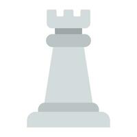 Schach Turm Symbol eben Design vektor