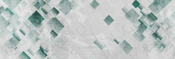 Blau und grau Grunge Quadrate abstrakt Banner Design vektor