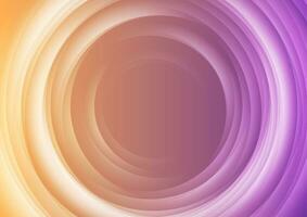 lysande violett och orange slät cirklar abstrakt tech bakgrund vektor