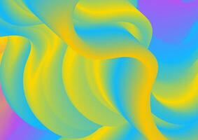 färgrik 3d strömmande vågor abstrakt bakgrund vektor