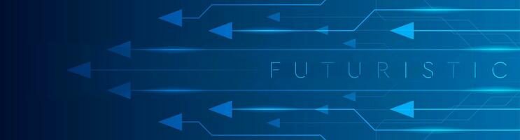 Technologie futuristisch abstrakt Banner mit Linien und Pfeile vektor