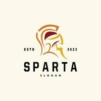 spartanisch Logo, Vektor Silhouette Krieger Ritter Soldat griechisch, einfach minimalistisch elegant Produkt Marke Design