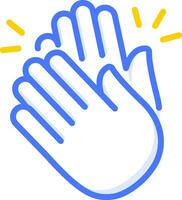 klatschen Hände Emoji Symbol Aufkleber vektor