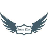 abstrakt Vogel Flügel Initiale Vektor Logo.