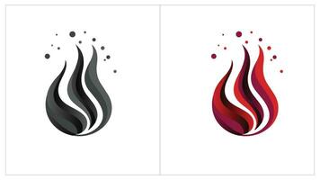 flamma logotyp begrepp- ikon vektor-illustration design- logotyp mall-elegant - colour vektor