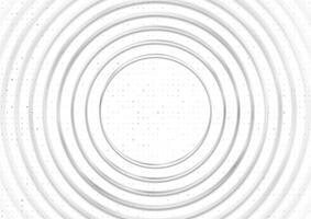 abstrakt Weiß Technik Hintergrund mit metallisch Ringe vektor