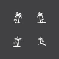handflatan kokos träd logotyp ikon silhuett vektor