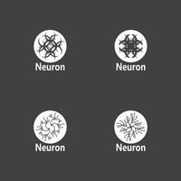 Neuron Logo und Symbol Vektor Vorlage