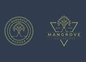 mangrove träd logotyp design mall vektor