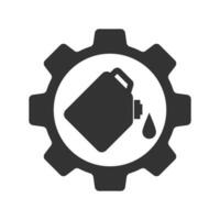 Vektor Illustration von Öl Veränderung Bedienung Symbol im dunkel Farbe und Weiß Hintergrund