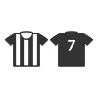 vektor illustration av fotboll skjorta ikon i mörk Färg och vit bakgrund