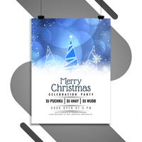 Abstrakt Merry Christmas Celebration Flyer Template vektor