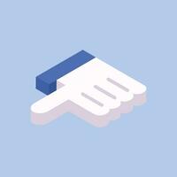 Vektor isometrisch Facebook mögen Symbol