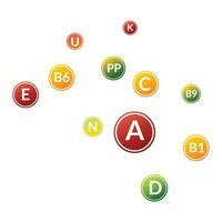 vektor grundläggande vitamin och mineral komplex